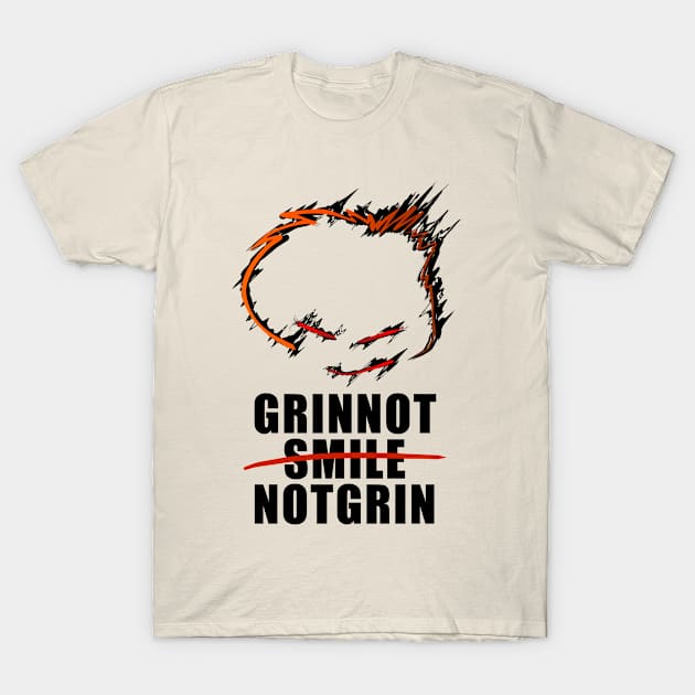 grin not smile not grin T-Shirt by flyagulaka